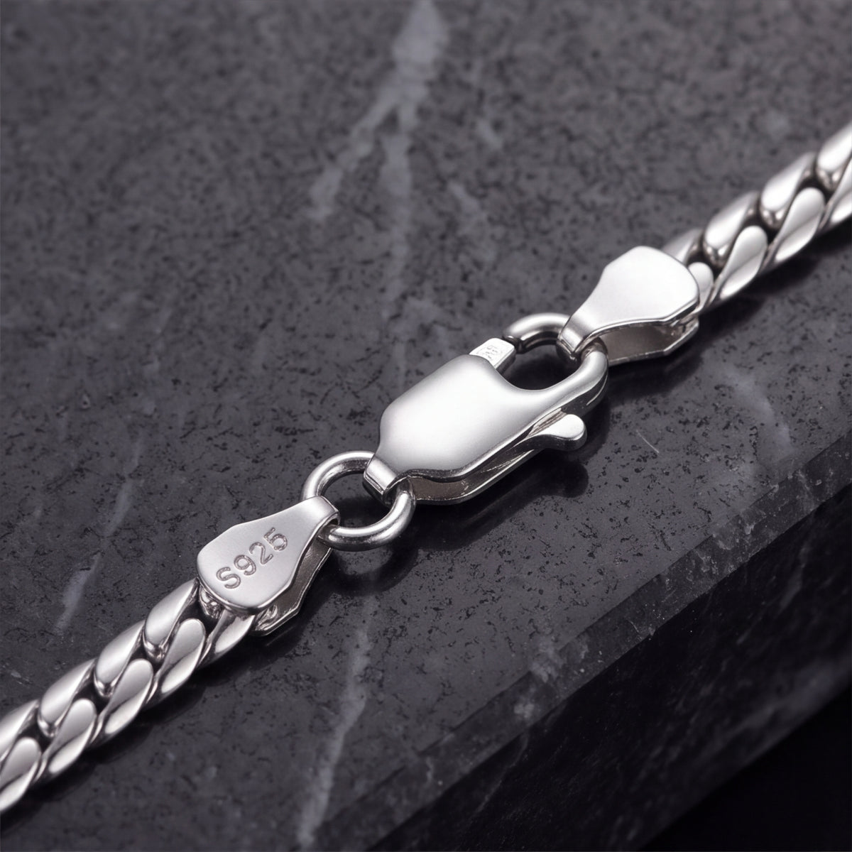 Colar Flat Link - Prata 925