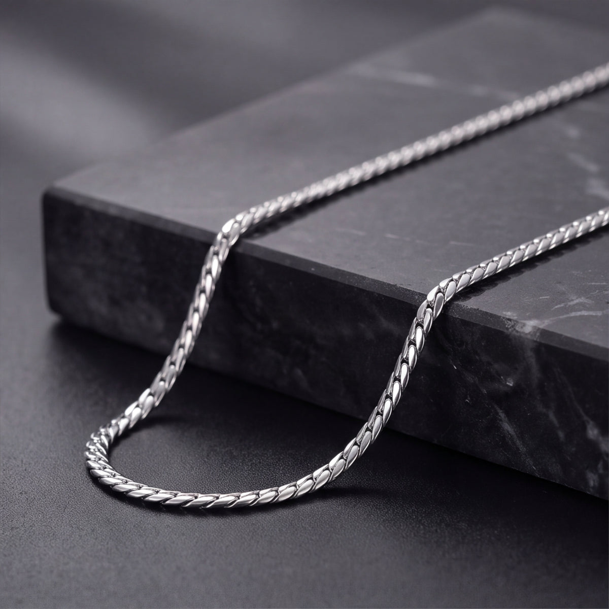 Colar Flat Link - Prata 925
