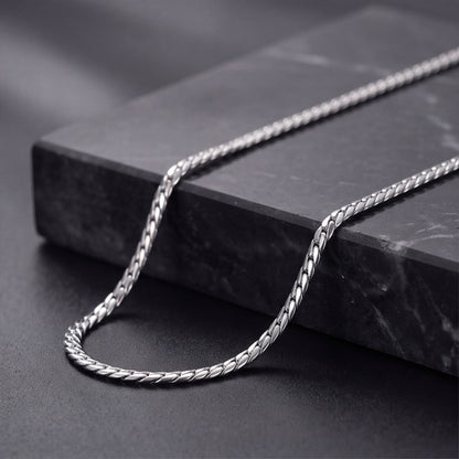 Colar Flat Link - Prata 925