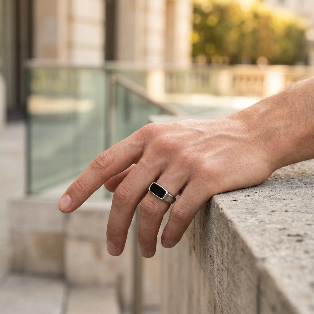 ONYX SIGNET RING